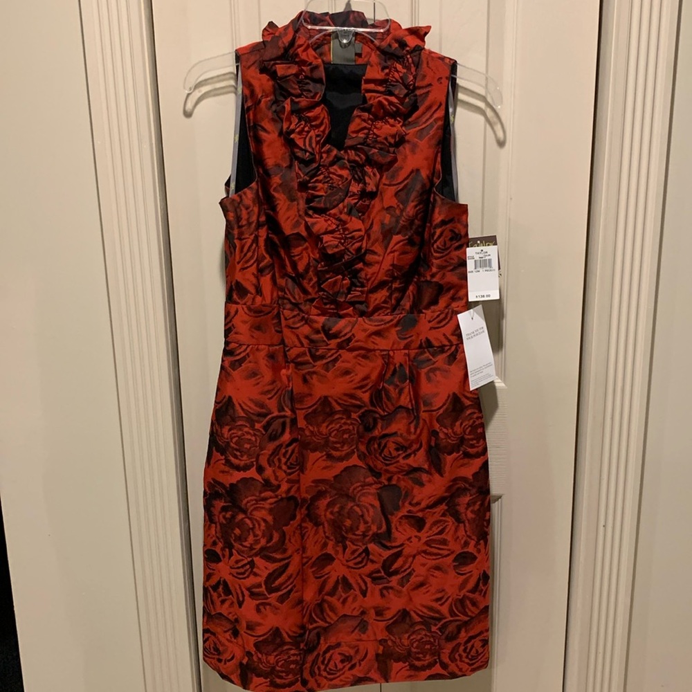 NWT never worn black and red floral cocktail dress
